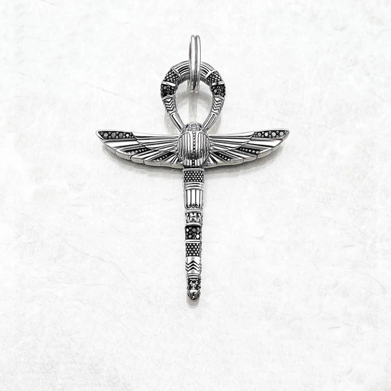 Colgante Ankh Escarabajo – Plata 925 | Talismán Egipcio