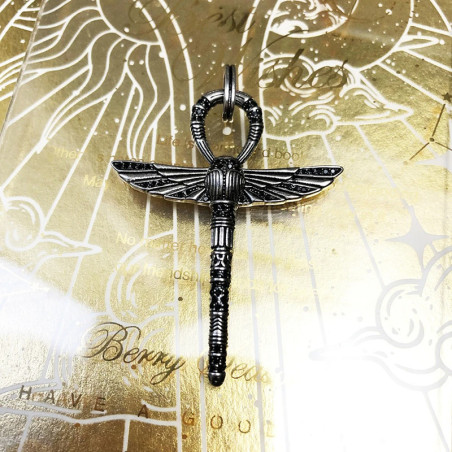 Colgante Ankh Escarabajo – Plata 925 | Talismán Egipcio
