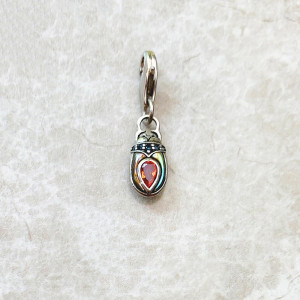 Colgante Escarabajo Vintage – Plata 925 & Piedra Roja | 2 Modelos