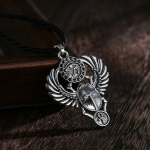 Collar Escarabajo Ojo Divino | Amuleto Egipcio Poderoso