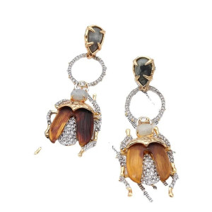 Pendientes Escarabajo Cristal Barroco | Joyas Mujer Originales