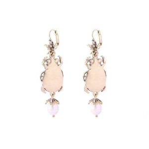 Pendientes Escarabajo Nácar Estrellado – Elegancia Cósmica