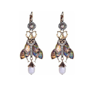 Pendientes Escarabajo Esmeralda Imperial | Gótico & Místico