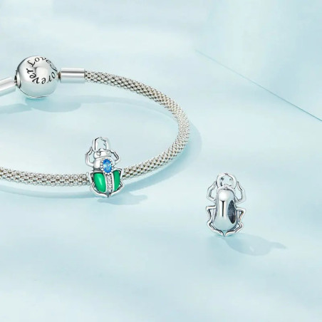 Charm Escarabajo Místico de Plata 925 | Regalo Original