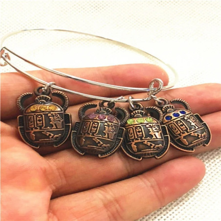 Pulsera Escarabajo Egipcio | Talismán de Protección Ancestral