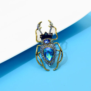Broche Escarabajo Zafiro Real | Joya Original para Mujer