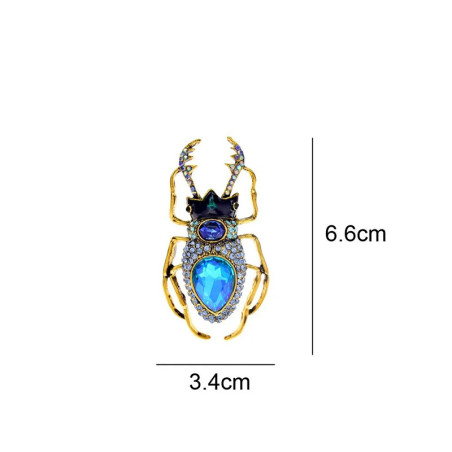 Broche Escarabajo Zafiro Real | Joya Original para Mujer