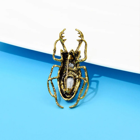 Broche Escarabajo Zafiro Real | Joya Original para Mujer