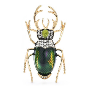 Broche Escarabajo Barroco - Joya Única en 2 Colores Brillantes