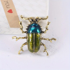 Broche Escarabajo Boreal | Joya Única | Regalo Original Mujer