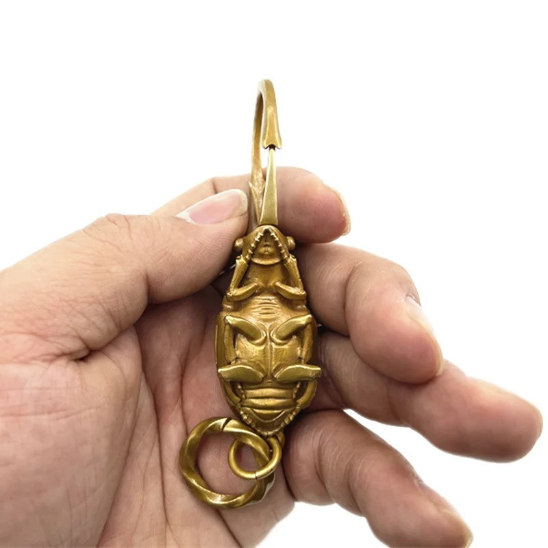 Llavero Escarabajo Hércules Dorado Vintage | Idea Regalo Único