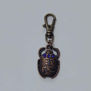 Llavero Escarabajo Egipcio | Regalo Original con Strass Azul