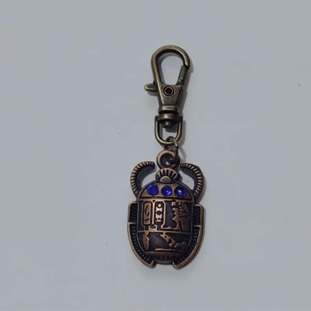 Llavero Escarabajo Egipcio | Regalo Original con Strass Azul