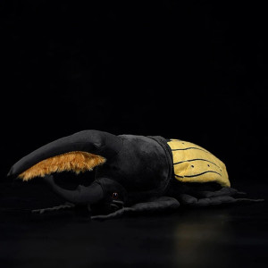 Peluche Escarabajo Sol de Oro – Insecto Gigante Negro y Amarillo