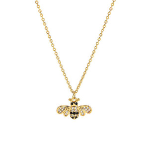 Collar Abeja Delicada Brillante - Joya Dorada Fina y Elegante