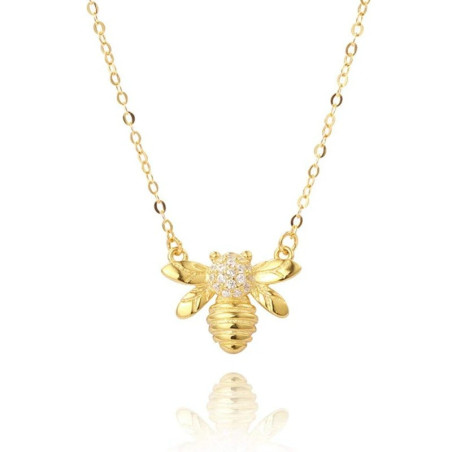 Collar Abeja Reina de Luz - Fino & Elegante - Dorado Minimalista