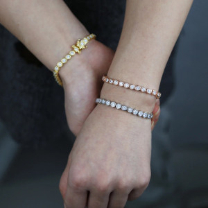Pulsera Abeja Panal Brillante | Dorado, Oro Rosa o Plateado