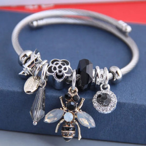 Pulsera Abeja de Cristal Encantado | Charms Mágicos - 3 Colores