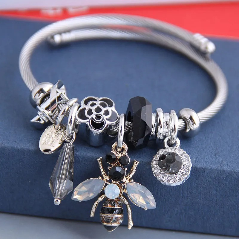 Pulsera Abeja de Cristal Encantado | Charms Mágicos - 3 Colores