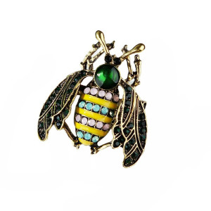 Broche Abeja Esmeralda Real - Joya Elegante y Natural!