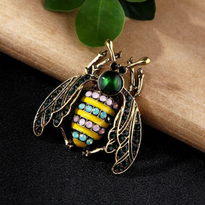Broche Abeja Esmeralda Real - Joya Elegante y Natural!