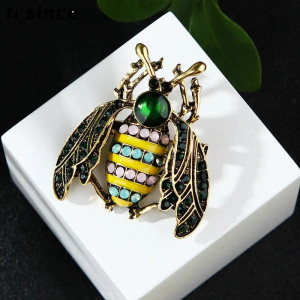 Broche Abeja Esmeralda Real - Joya Elegante y Natural!