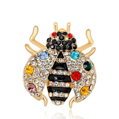 Broche Abeja Reina Arcoíris | Pin Original Multicolor Único