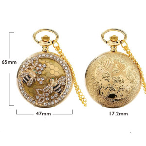 Reloj de Bolsillo Abeja Real | Joya Inspirada en la Colmena