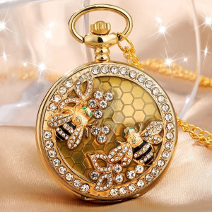 Reloj de Bolsillo Abeja Real | Joya Inspirada en la Colmena