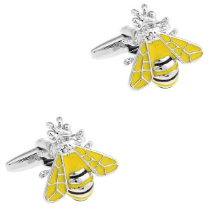 Gemelos de Abeja Amarilla Radiante - Elegancia Natural