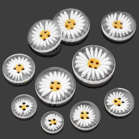 Botones de Margarita - Set de 20 | Accesorios Costura & DIY
