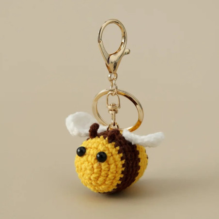 Llavero Abeja de Crochet Hecho a Mano – Regalo Original