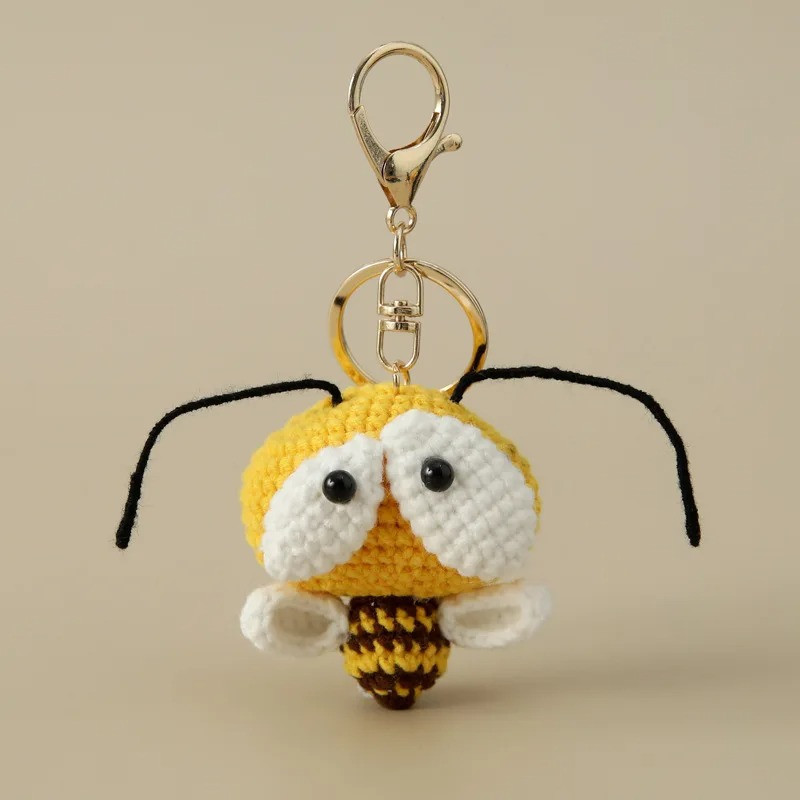 Llavero Abeja de Crochet con Ojos Grandes | Regalo Original
