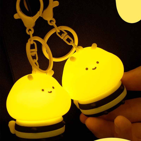Llavero Abeja con Luz LED | Portátil, Bonito y Original!