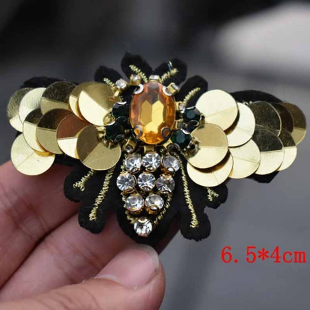 Parche Abeja Bordado "Resplandor Real" | Elegancia Dorada
