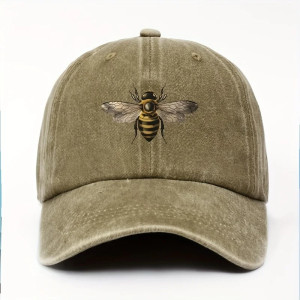 Casquette Vintage Abeille | Dad Hat Brodé pour Amoureux Nature