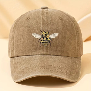 Gorra Abeja con Flores - Algodón & Estilo Natural | Flor de Colmena