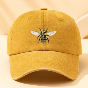Gorra Abeja con Flores - Algodón & Estilo Natural | Flor de Colmena