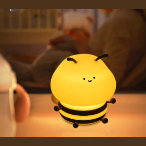 Luz de Noche Abeja LED Táctil | Lámpara Infantil Relajante