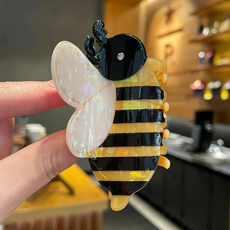 Pinza de Pelo Abeja Grande | Alas de Nácar | Regalo Original
