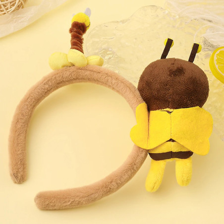 Diadema de Abeja Divertida: ¡Accesorio Adorable con Doble Mascota!
