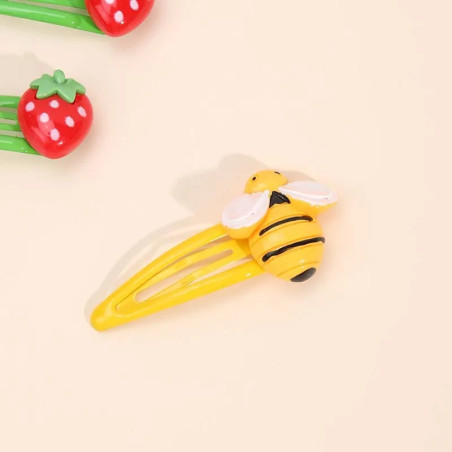 Pasadores Abeja y Frutas | Set de 6 Accesorios Pelo Coloridos