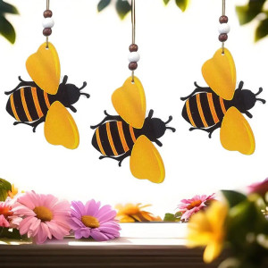 Móvil Colgante Abeja y Carrillón de Madera: ¡Decoración Natural!