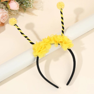 Diadema Abeja "Antenas Floridas" | Accesorio Fiesta y Disfraz