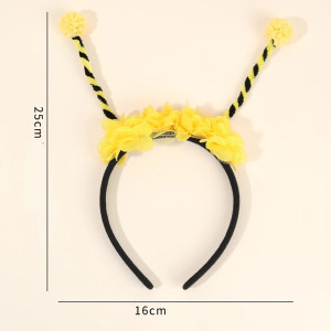 Diadema Abeja "Antenas Floridas" | Accesorio Fiesta y Disfraz