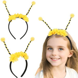 Diadema Abeja "Antenas Floridas" | Accesorio Fiesta y Disfraz