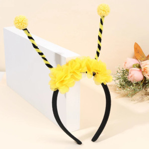 Diadema Abeja "Antenas Floridas" | Accesorio Fiesta y Disfraz