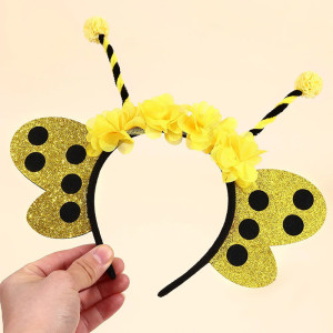 Diadema Abeja con Flores y Lentejuelas | Disfraz Original