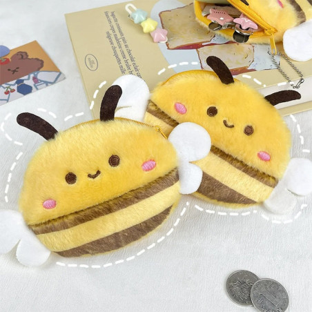 Monedero de Peluche Abeja | Abejita Dulce ¡Regalo Original!
