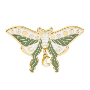 Pin Mariposa "Ciclos Lunares": Accesorio Nocturno y Elegante
